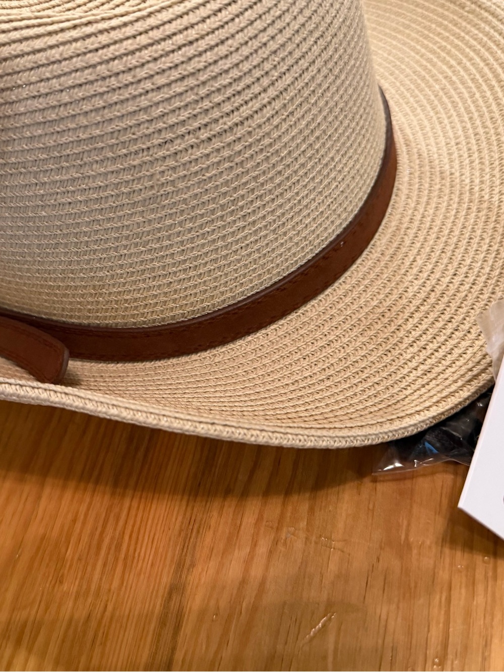 Men's Tan Fedora with Brown Band UPF 80+ sun hat NEW
